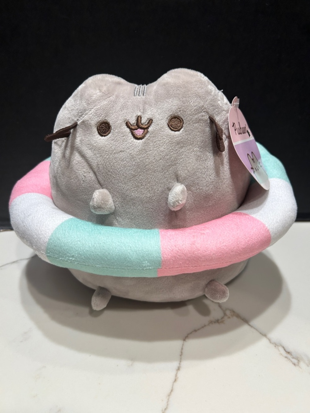 NWT PUSHEEN Plushie with Pink, Mint & White Swim Ring